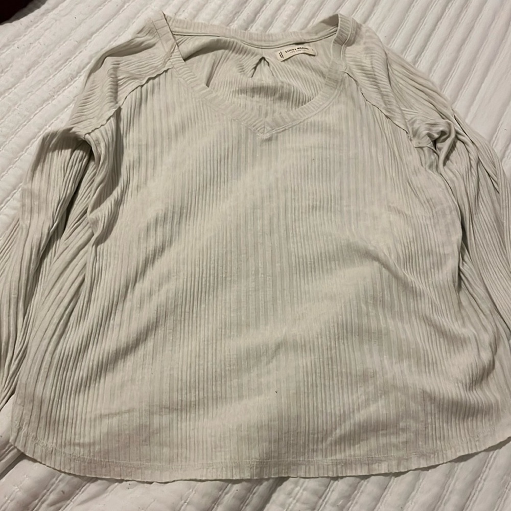 Lucky Brand V-neck Long sleeve off white